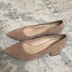 Franco Sarto Nude Block Heels